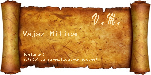 Vajsz Milica névjegykártya